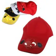 LUD Summer Sport Outdoor Hat Cap with Solar Sun Power Cool Fan Red
