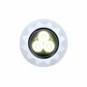 3 High Power White LED Mini Warning Light 12 Flash Pattern - Clear Lens