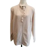 NEW Noni B Jacket Women's 14 Oatmeal Jacquard Knit Zip Colorado Wall RRP $159