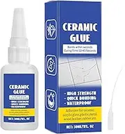 Glue for Ceramic Repair,Strong Glue Ceramic Glue - Waterproof 30ml Glass Glue, Crafts Strong Adhesive, Clear Glue for Pottery, Porcelain, Glass, Metal & Rubber
