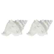 2PK Belle Polyresin Sammy Sea Snail Sculpture/Ornament Home Decor 21x14cm White