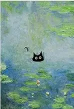 Paint by Numbers for Adults, Canvas DIY Acrylic Adult Paint by Number Kits Paintworks Lake Cat Artwork Wthout Frame, 16x20 Inch