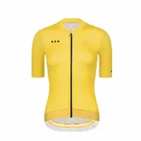 在飛比找momo購物網優惠-【MONTON】READY黃色女款短上衣(女性自行車服飾/短