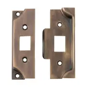 9553 Tube Latch Split Cam Face Plate & Striker Kit Rebated Antique Bra