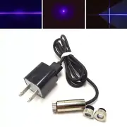 Focusable 405nm 20mW Dot/Line/Cross Laser Module Violet/Blue with USB & Adapter