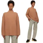 NWT See By Chloe Oversized Chunky Sweater Pullover Wool Nougat Ribbed Knit M