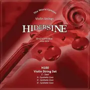 Hidersine H100 4/4 Violin String Set - Synthetic Core A, D, G & Steel E String