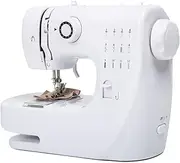 Sewing Machine, Mini Sewing Machine for Beginners, with 42 Pieces Sewing Kit & Case, Portable Sewing Machines, 12 Built-in Stitch Patterns Electric Sewing Machine - White