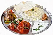 Stainless Steel Round Thali - 4 Compartment Dinner Plate, Indian Mess Tray, Dinnerware