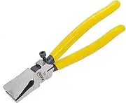 KATSU Glass Breaking Running Pliers 200mm, Heavy Duty Curved Jaw Glass Cutting Tool for Stained Glass, Mosaics, Fusing, Breaking 347245