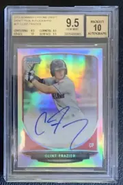 2013 Clint Frazier Bowman Chrome Refractor Auto BGS 9.5/10 W- 3-9.5’s & 1-10