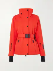 [Moncler Grenoble] Moncler Grenoble - Hainet Hooded Belted Stretch-twill Ski Jacket - Red - 2 2 Red