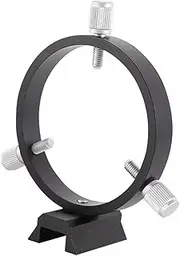 42/50/60/68/80/90/102mm Three Point Astronomical Guide Ring 1 Plate 1 Ring 4 Screws Black Finder Bracket(80mm)