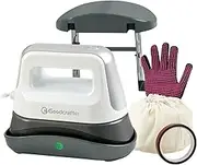 Goodcrafter Hat Press 6.3/''x3.3/'' Hat Heat Press Machine for Caps,Curved,Ceramic-Coated Heat Plate, Easy Temperature Control with Safety Base & Auto-Off Feature, Sliver