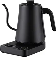 Electric Kettle, 1L Gooseneck Water Kettle Quick Heating, 1200W, for Over Coffee & Tea, Stainless Steel Hot Water Boiler with Auto Shut-Off, Boil Dry Protection