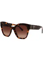 Prada - Oversized Round-frame Sunglasses Brown, Designer-engraved Graduated Lenses, Designer-stamped Temples, 100% UV Protection One Size