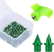 [Perfeclan] 50Pcs Track Shoe Spikes with Wrench Easy to Install Track and Field Running Spikes Track Spikes for Sprint Sports Competition