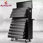 Giantz 17 Drawer Tool Box Chest Cabinet Trolley Toolbox Garage Storage Box Black