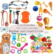 5/10/15/20/30Pcs Interactive Cotton Puppy Toy Bundle - Tough, Durable Playtime C