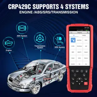 推出 CRP429C 代碼閱讀器 OBD/OBDII 4 系統 11 特殊服務 ABS/SRS/ENG/AT X431