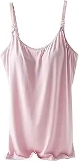 [Generic] Maternity Underwear Panties Women's Maternity Nursing Tank Tops with Built in Bra for Breastfeeding Undershirt Comfy Bra 3XL
