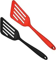 ZUNOXAZ 2pcs Silicone Kitchen Shovels Cooking Spatulas for Frying and Barbecue Smooth Edges Non Scratch Design Easy to Store for Home Cooking