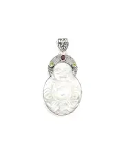 Samuel B. Silver 0.57 ct. tw. Gemstone & Pearl Buddha Pendant