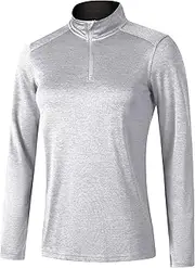 [VAUTE] Women's Golf Shirt Long Sleeve 1/4 Zip Pullover UPF 50+ Sun Protection Shirts for Women Lightweight Athletic Pullover