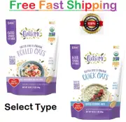 Oatsome Organic & Gluten-Free Quick Oats, Rolled Oats, 1 lb ( Select Your Type )