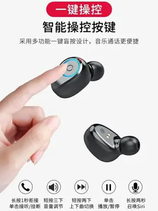 買一送一藍芽耳機 無線藍芽耳機雙耳入耳式單耳可愛安卓通用運動迷你隱形掛耳式單耳適用蘋果無限