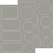 Pndeyo 16pcs Puffer Down Jacket Patches, Self-Adhesive Nylon Repair Patch, Mix Sizes Round & Rectangle Waterproof Stick on Tape for Coat Tent Sleeping Bags Ski Pants Holes Repairing- Light Gray