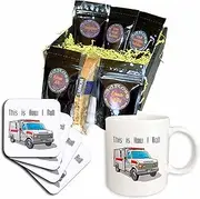 3dRose cgb_102561_1 This How I Roll Ambulance EMT Design-Coffee Gift Basket, Multicolor