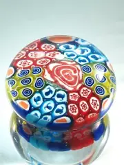 M Design Art Hand Blown Glass Millefiori Art Paperweight PP-0164