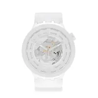 在飛比找momo購物網優惠-【SWATCH】生物陶瓷BIG BOLD系列手錶C-WHIT