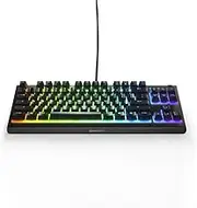 SteelSeries Apex 3 TKL - RGB Gaming Keyboard - Tenkeyless Compact Esports Form Factor - 8-Zone RGB Illumination - IP32 Water & Dust Resistant - American QWERTY Layout, Black