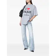 [Balenciaga] Balenciaga I Love Paris & Balenciaga T-shirt M GREY