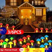 Solar Mushroom LED Fairy String Lights Garden Lawn Walkway Light Christmas light