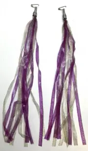 NOS Schwinn vintage Hunt Wilde bicycle Streamers 1 PAIR Sparkle VIOLET