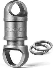 FEGVE Quick Release Car Keychain, Titanium Detachable Pull Apart Car Key Holder Swivel Key Rings Connector