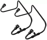 Aeroflow Dual Inlet Fuel Line Kit Suit 4150 Holley Carb Black AF30-2671BLK