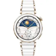Huawei Watch GT 5 Pro 42mm Ceramic Case Smartwatch (White Ceramic Bracelet)
