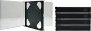 (5) 2 Disc Capacity CD Jewel Boxes Cases 24mm Double Chubby Dark Gray CD2R24DGNT