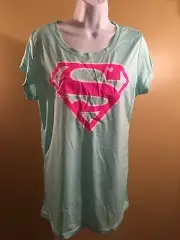 DC Comics Superman Logo Girls T-Shirt Light blue Juniors 2XL (19) pink lego NEW
