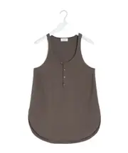 Lemaire High-Low Hem Tank Top FR34,FR36,FR38,FR40 walnut