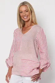 Spliced Stripe Top--GOR-39507