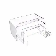 Clear Acrylic 1/8" Short Rectangle Riser 3 Piece Set Display Stands