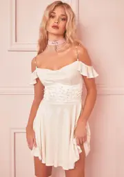 [Sugar Thrillz] Timeless Love Pearl Mini Dress