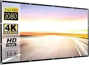 60 72 84 100 120 150 inch Simple Foldable Projection Screen 100inch Curtain 16:9 Outdoor Full HD 2K 4K Projector Screen Curtain for Home Theater Backyard Outdoor Indoor(120 inch)