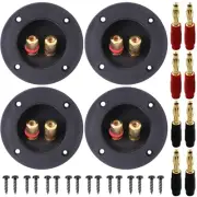 3 Inch Round 2-Way Speaker Box Terminal Cup Binding Post, Power Speaker Screw...