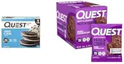 Quest Nutrition Cookies and Cream Protein Bar + Double Chocolate Chip Protein Cookie Bundle
